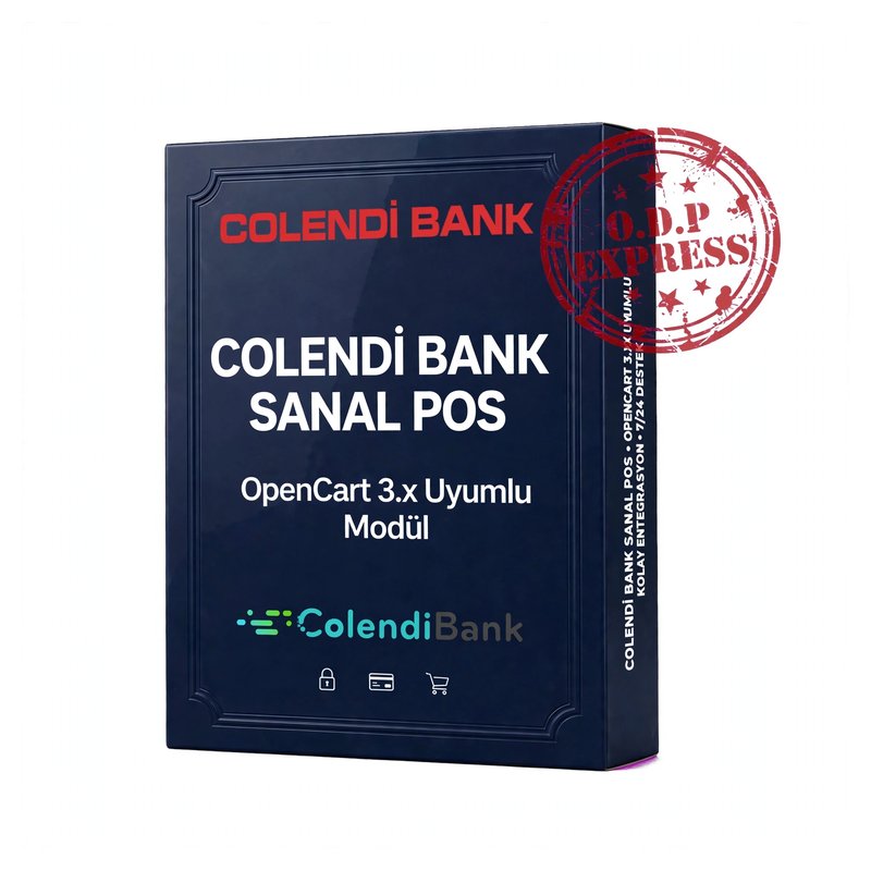 Colendi Bank Opencart 3.X Sanal POS Modülü